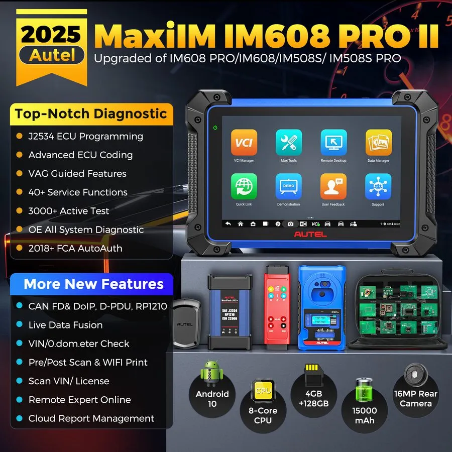 Диагностический сканер Autel IM608 II XP400 PRO IMMO K-e-y Programming Diagnosti
