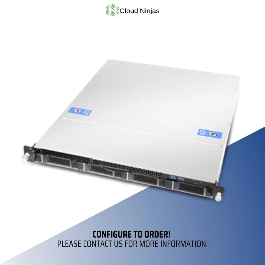 Сервер Cloud Ninjas ARS-4LS-2 4 Bay 1U Server AMD Ryzen 9 9950x 16 Core DDR5 ECC