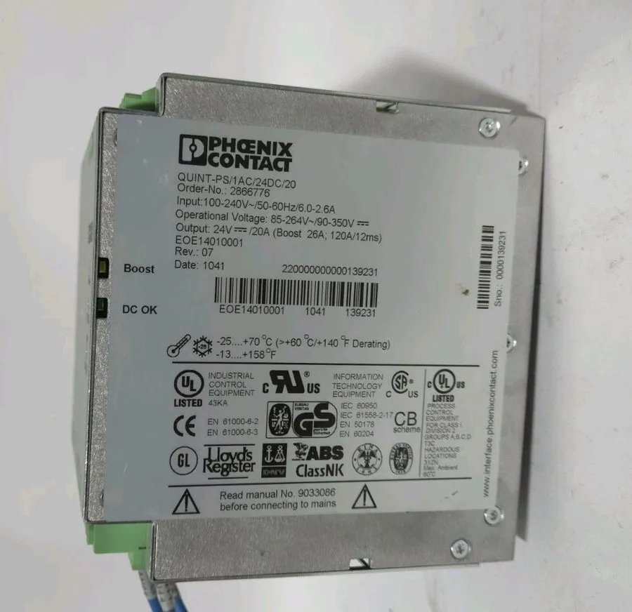 Блок питания 24V DIN Rail Power Supply Phoenix Contact 2866776 QUINT PS/1AC/24DC