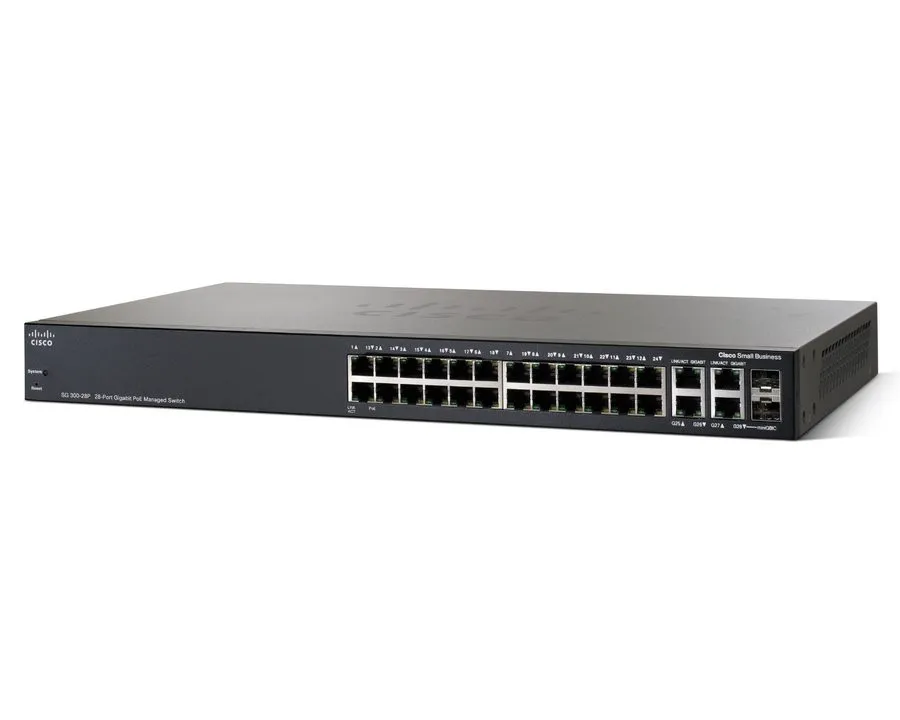 Коммутатор Cisco SG300-28PP 28-Port Gigabit PoE Managed Network Switch