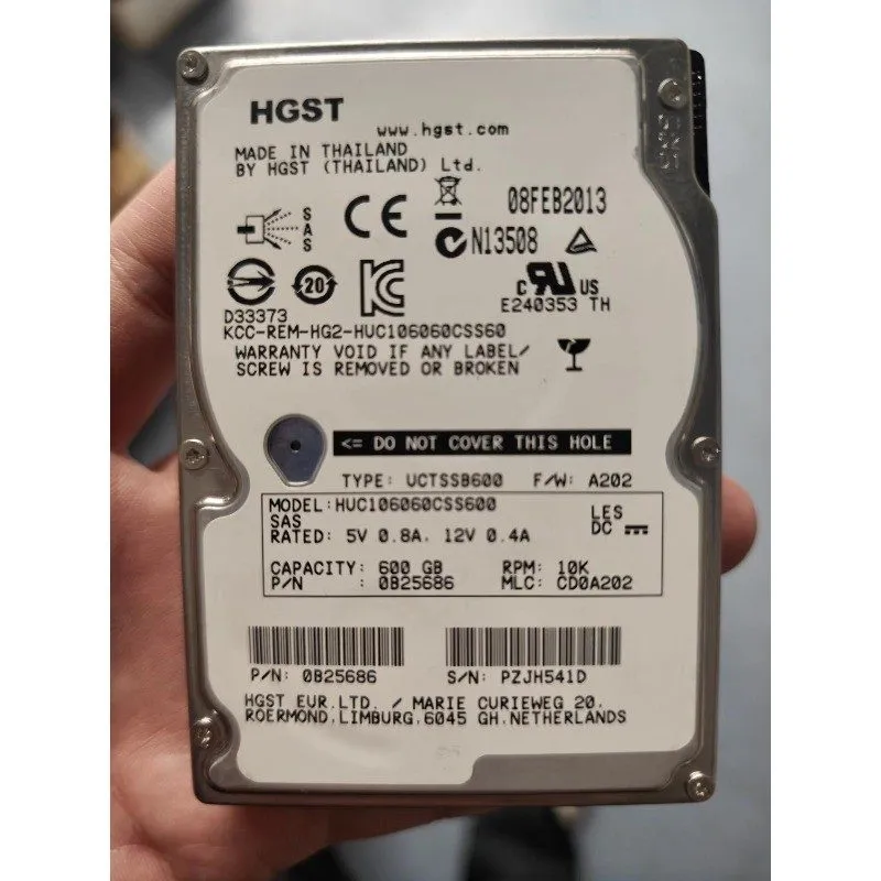 Жёсткий диск Hgst HUC106060CSS600 600Gb 2.5 Inch Sas Hdd 10K 10000 Rpm 6Gb 15Mm
