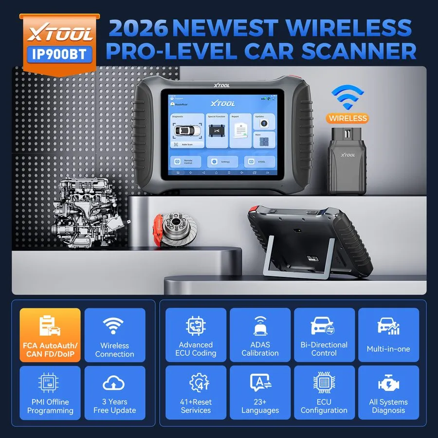 Диагностический сканер 2026 XTOOL IP900BT Bidirectional Auto OBD2 Scanner Diagno — фото лота 2