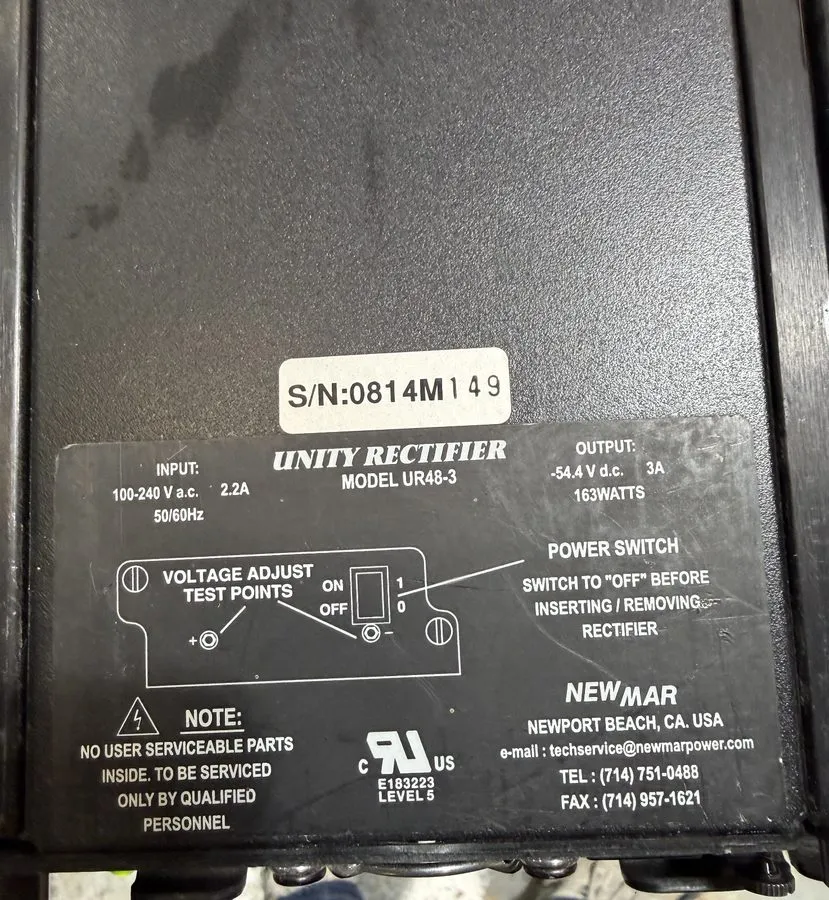 Операторское оборудование Newmar Unity Rectifier Shelf w/ Two UR48-3 & one UFP-5