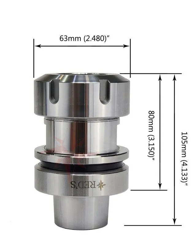 Патрон HSK63F-ER40-80 Collet Chuck Tool Holder G2.5 30k RPM CNC Router HSK 63F