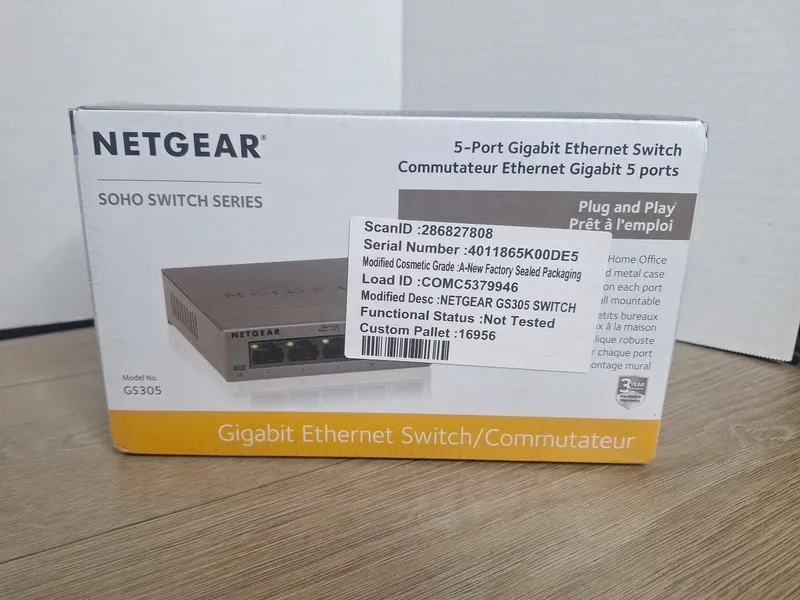 Коммутатор NETGEAR GS305 100PAS 5 Port Gigabit Eth Unman Switch — фото лота 1