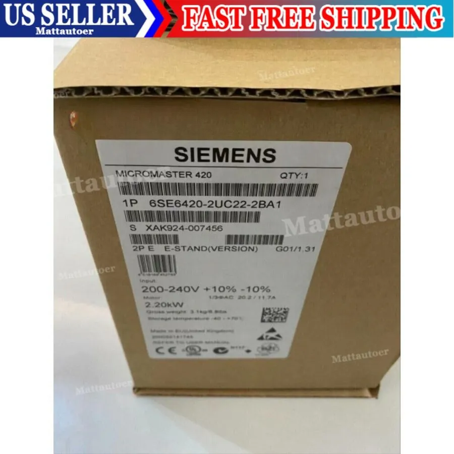 Частотный преобразователь Siemens MICROMASTER420 without filter 6SE6420-2UC22-2B