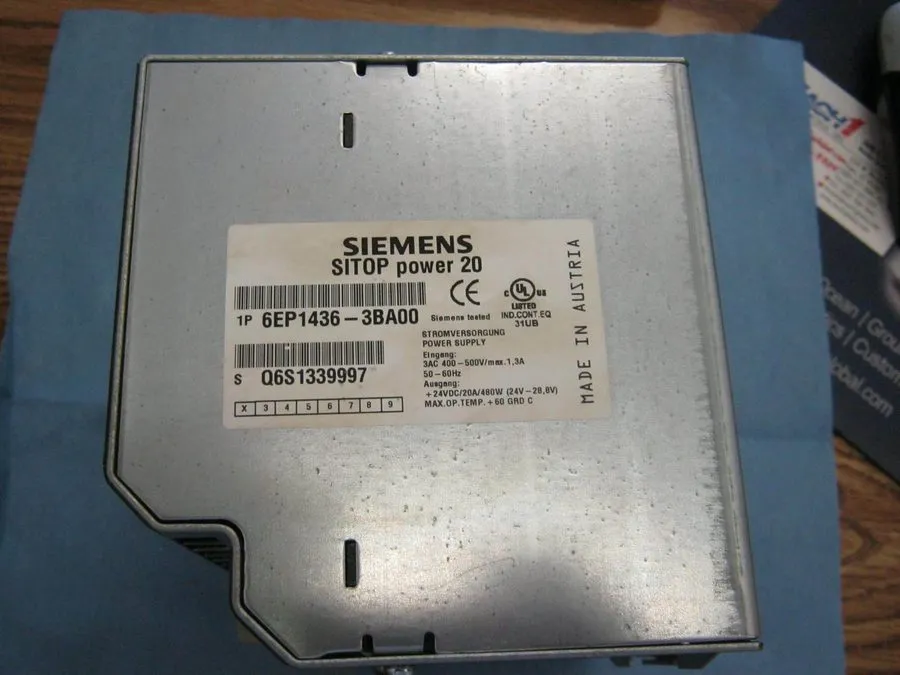 Блок питания SIEMENS 6EP1436-3BA00 SITOP MODULAR 20A POWER SUPPLY 24VDC 3PHASE
