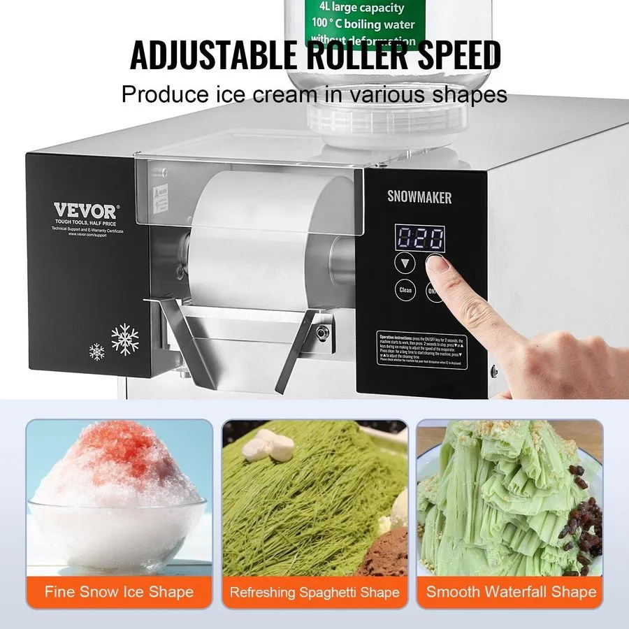 Льдогенератор 397lb/24h Stainless Steel Snowflake Ice Machine & Adjustable Outpu — фото лота 2