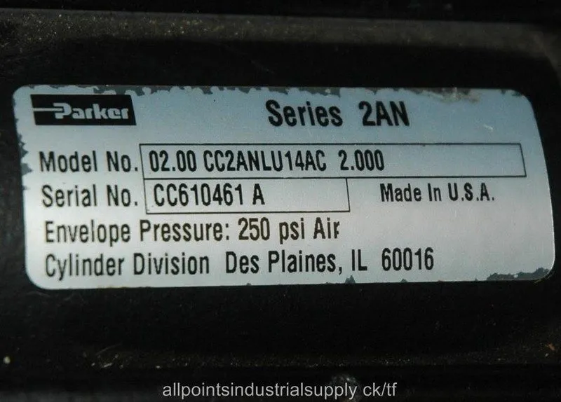 Пневмоцилиндр Parker 02.00 CC2ANU14AC 2.000 Pneumatic Cylinder 2" Bore 2" Stroke — фото лота 4