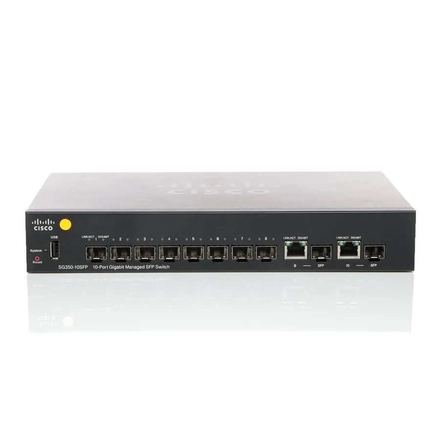 Коммутатор Cisco SG350-10SFP-K9 Switch
