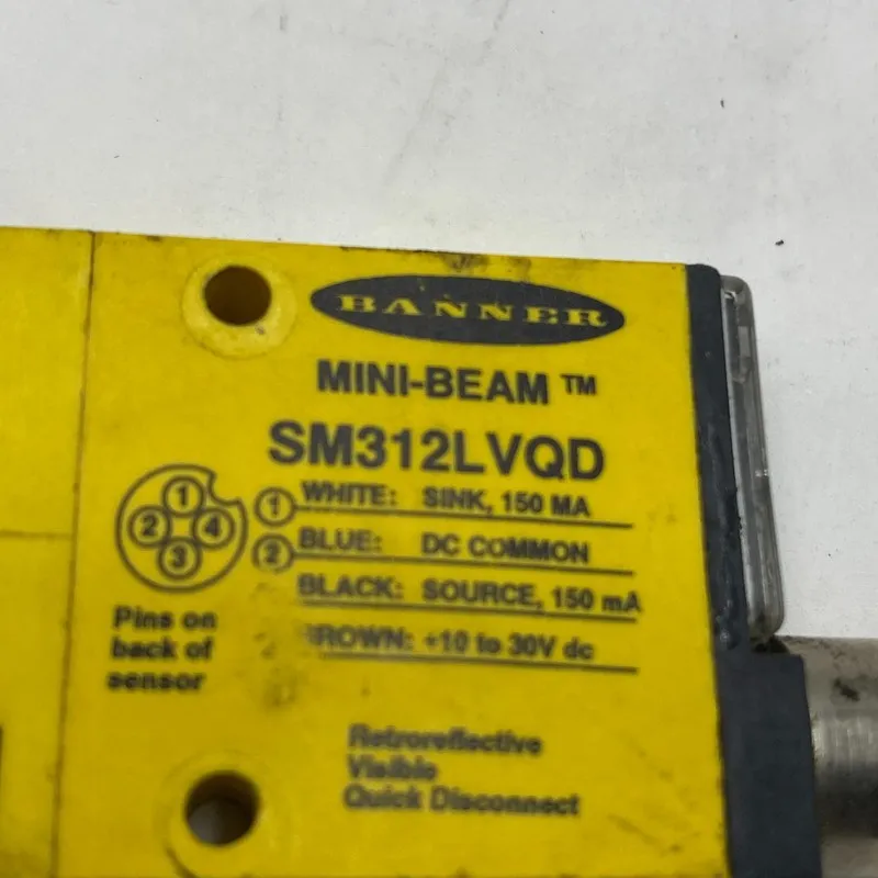 Фотоэлектрический датчик Banner SM312LVQD Photoelectric Sensor Retro 5M 10-30VDC
