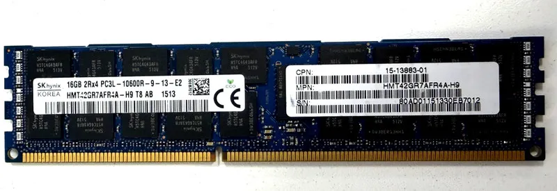 Модуль памяти Hynix 16GB PC3-10600 DDR3-1333MHz ECC REG Server RAM HMT42GR7AFR4A — фото лота 1
