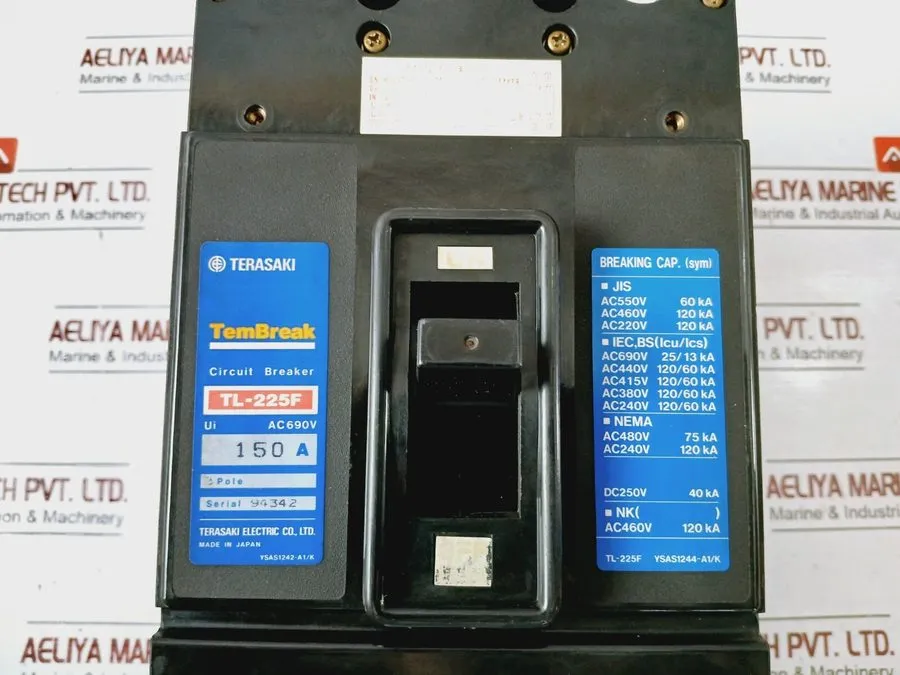 Автоматический выключатель Terasaki Tl-225f 3-pole Circuit Breaker 850amp Ac200-