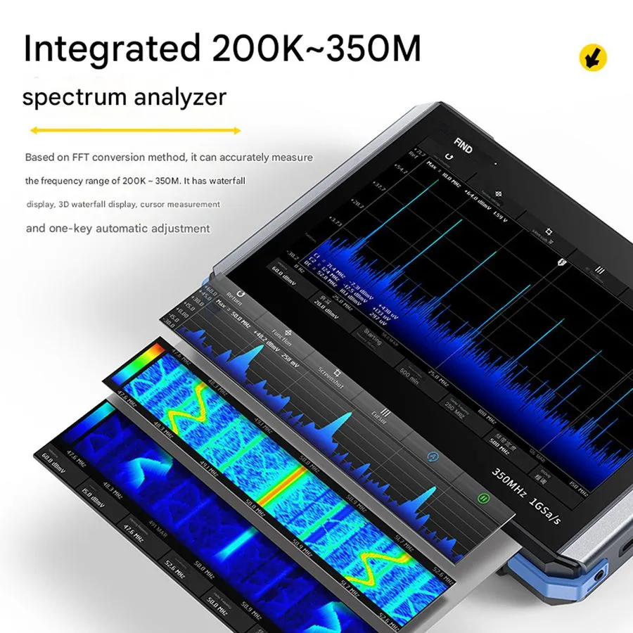 Осциллограф FNIRSI DPOS350P 4-In-1 350Mhz Digital Oscilloscope 2 Channel, 1 Gsa/ — фото лота 2