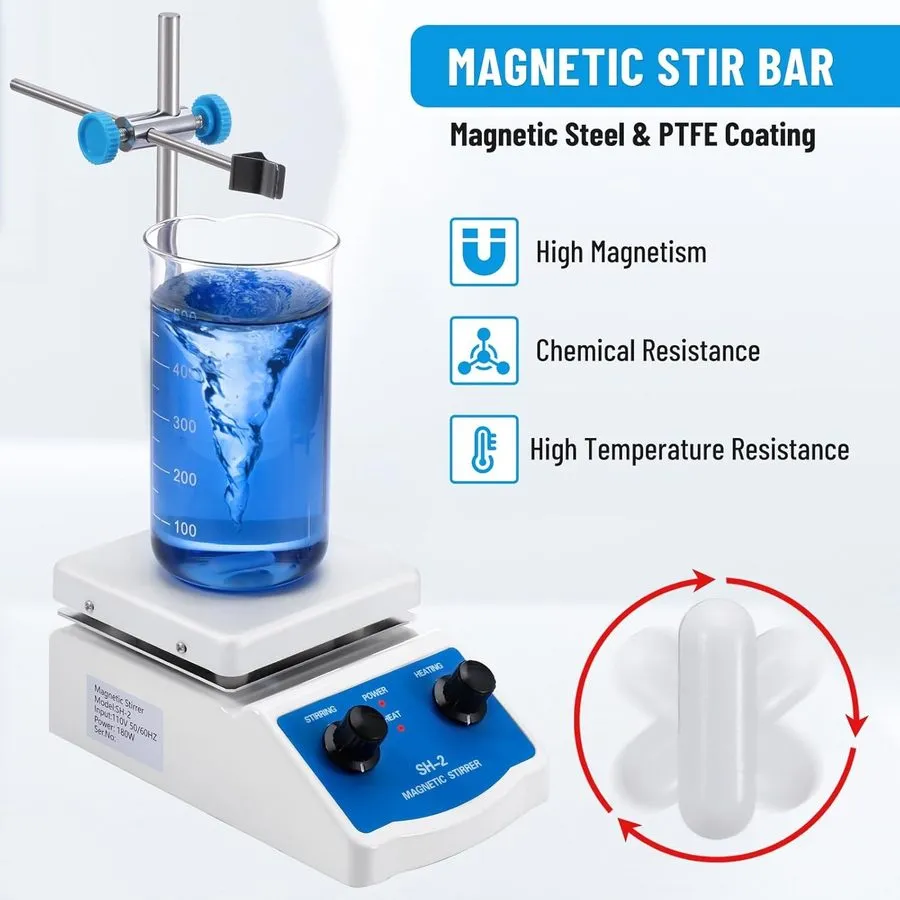 Магнитная мешалка 320W Magnetic Stirrer with Heating Plate Lab Efficient Mixer 1 — фото лота 1