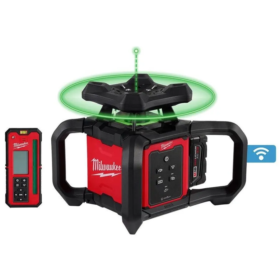 Нивелир Milwaukee 3702-21 M18 Green Interior Rotary Laser Level Kit W/remote