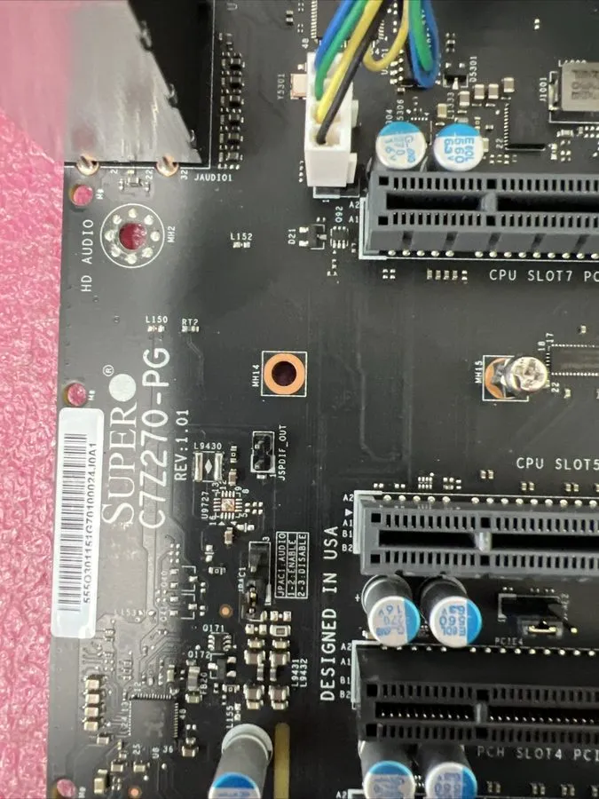 Сервер Supermicro C7Z270-PG Server Motherboard [NO RAM/CPU] With I/O — фото лота 1