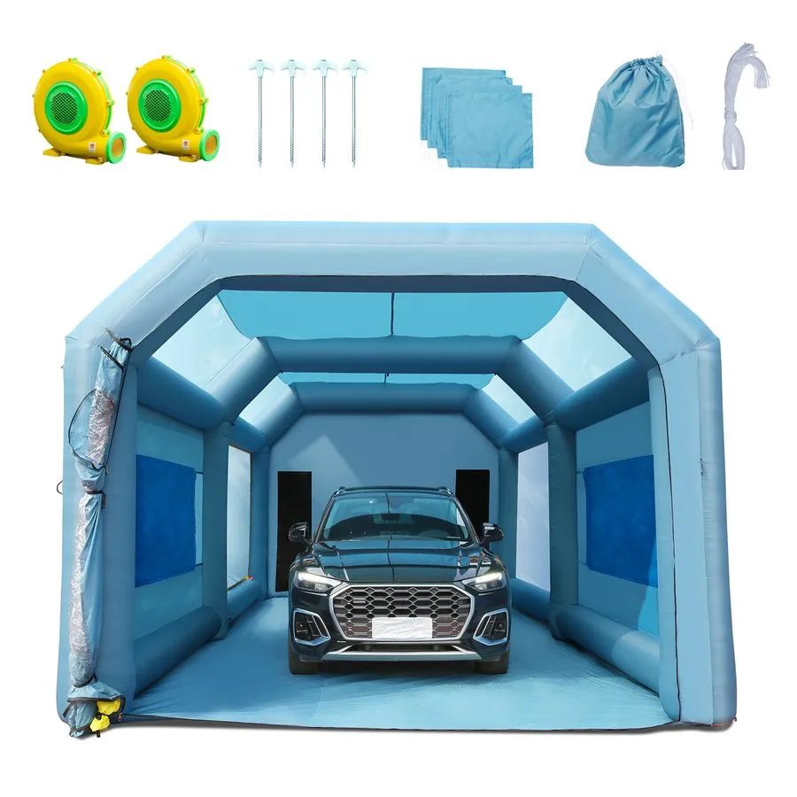 Вентилятор Inflatable Spray Booth Car Paint Tent w/Filter System & 2Blowers 11 S