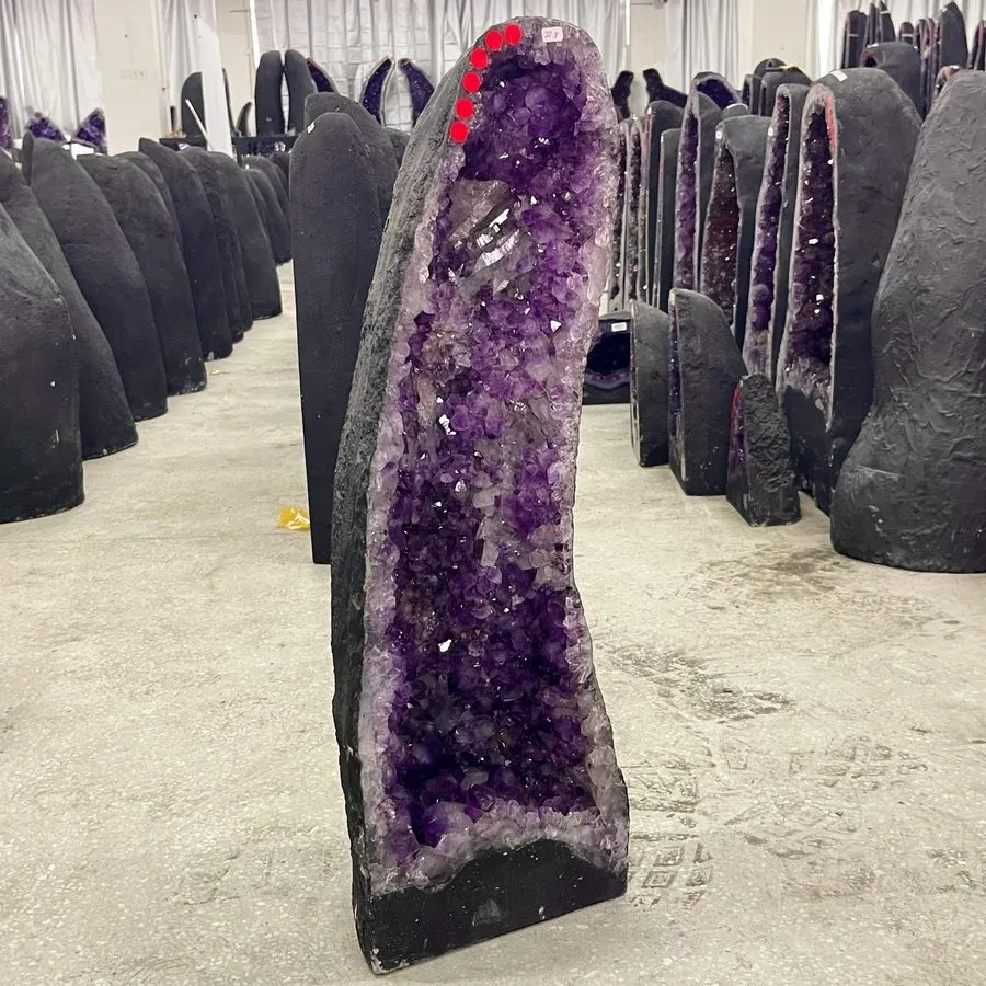 Лабораторный прибор 50.16LB TOP Natural amethyst geode quartz carved crystal clu — фото лота 2