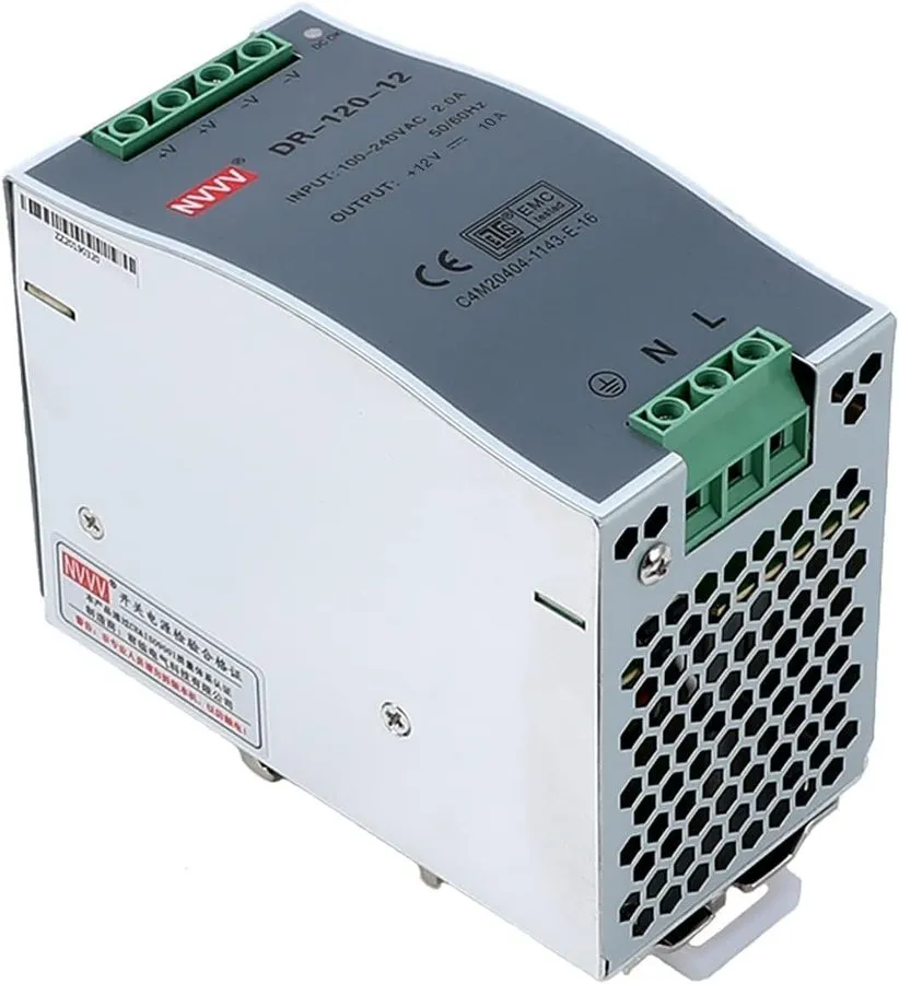Блок питания DR-120-12 AC to DC DIN-Rail Mount Power Supply, 12V, 10 Amp, 120W S