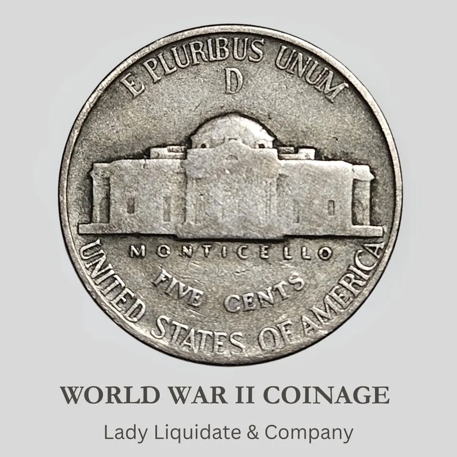 Лабораторный прибор 1945-D Jefferson War Nickel 35% Silver WWII Issue Large Mark