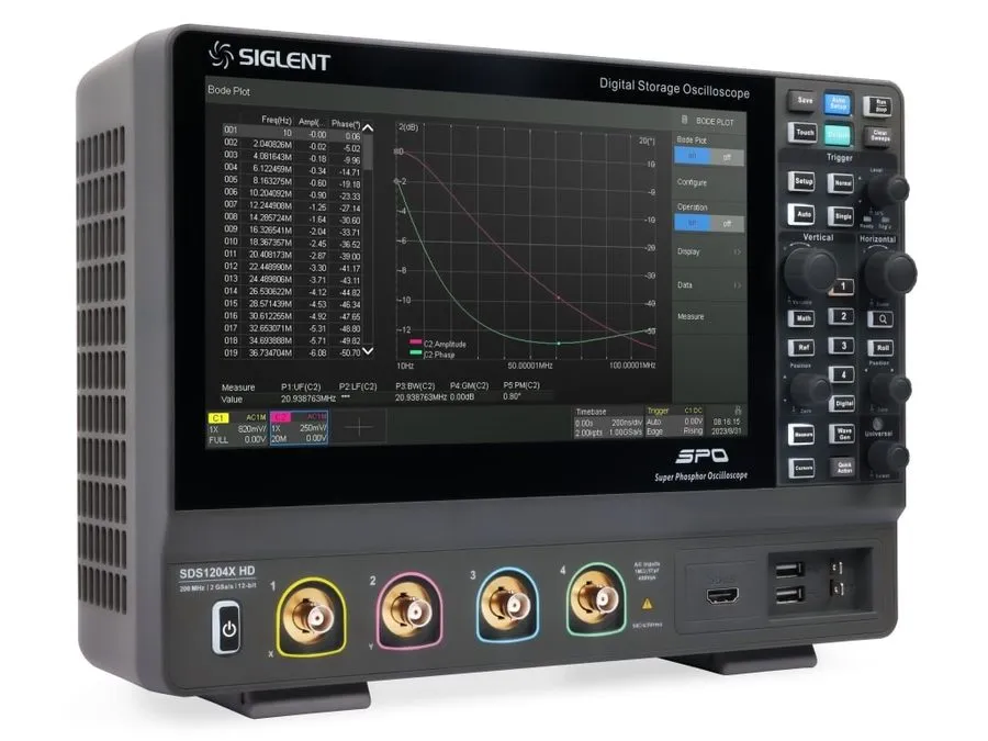 Осциллограф SIGLENT SDS1204X HD Digital Oscilloscope 4CH 200 MHz 2 GSa/s 100 Mpt — фото лота 1