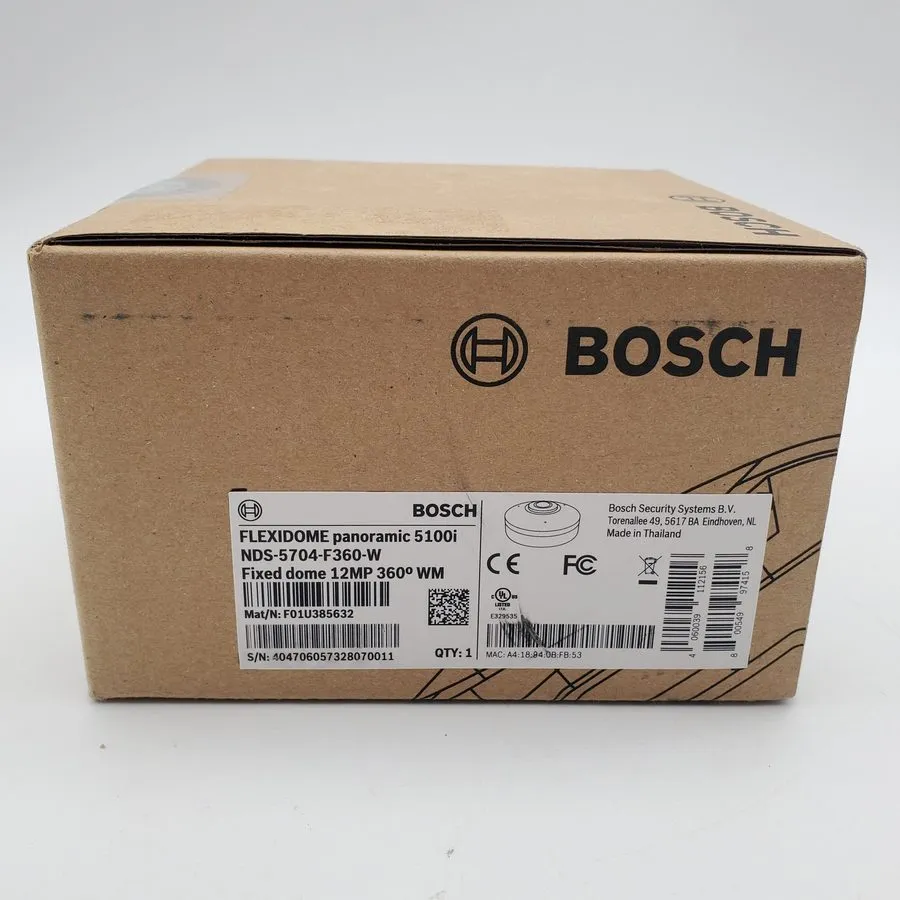 Камера Bosch NDS-5704-F360-W Flexidome 5100i 12MP IP 360° Panoramic PoE Dome Cam