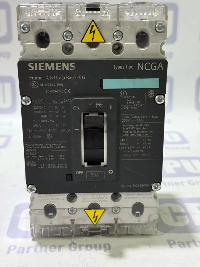 Автоматический выключатель SIEMENS 3VL1105-1KM30-0AA0 / NCGA / NCX3B050 Circuit 