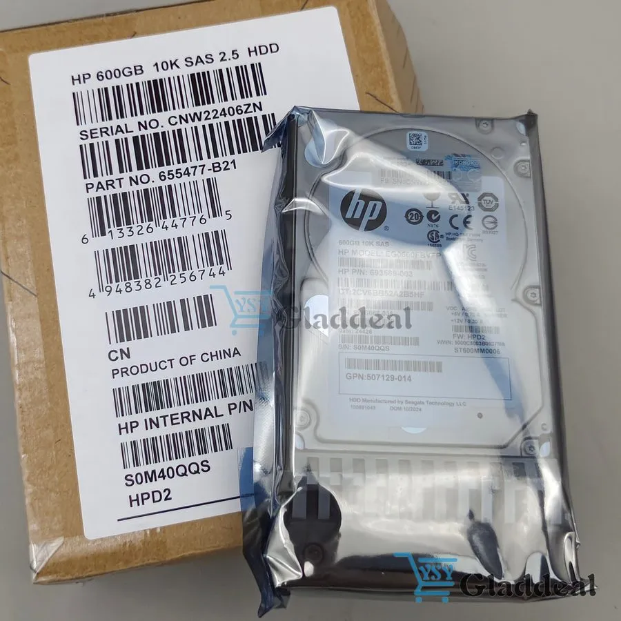 Жёсткий диск 655477-B21 655573-001 HP 600GB 10K 6G SFF 2.5'' Sas Hdd