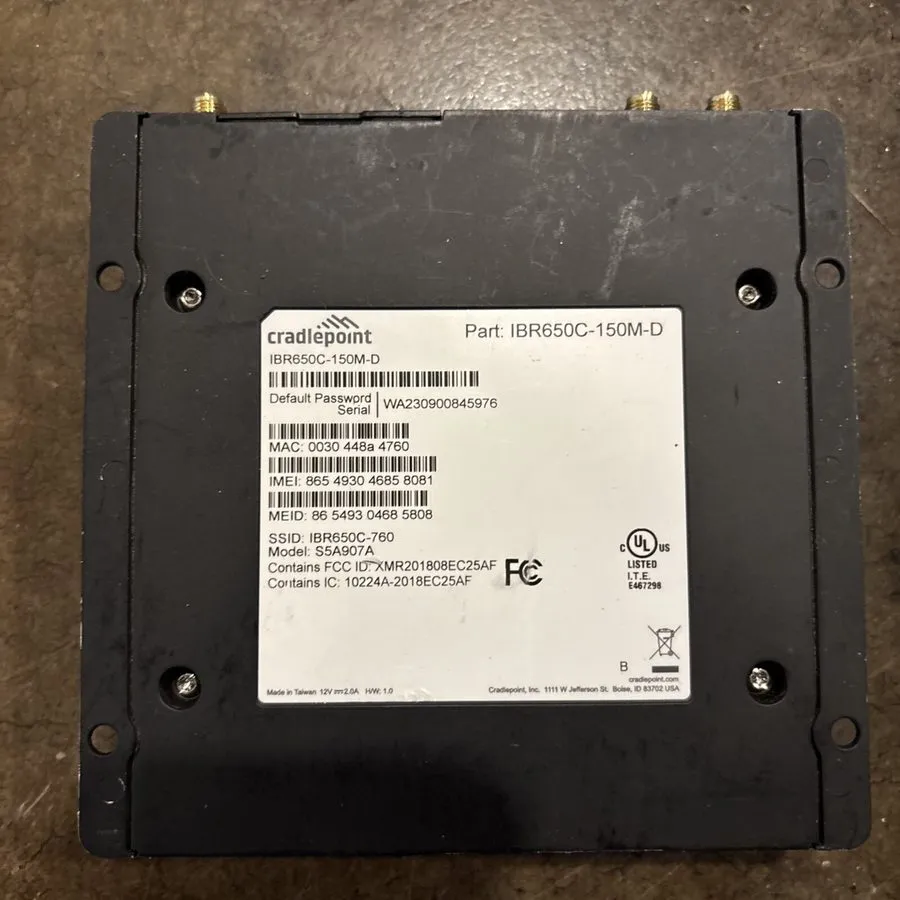 Маршрутизатор Cradlepoint IBR650C-150M-D S5A907A LTE Router No Antennas