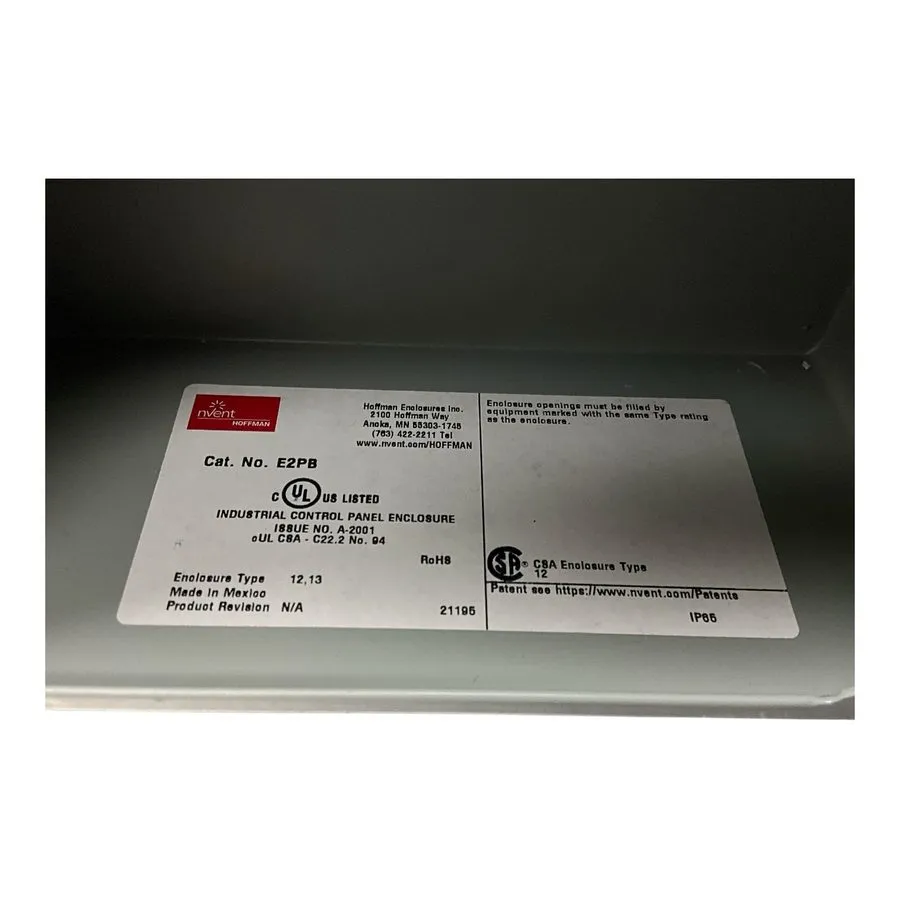 Монтажный шкаф nVent Hoffman E2PB 2-Hole Push Button Enclosure NEMA 12/13 IP65 S