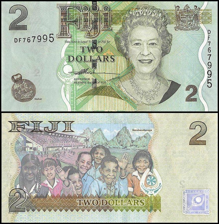 Лабораторный прибор Fiji 2 Dollars, 2007 ND, P-109a, UNC X Bundle Pack — фото лота 1