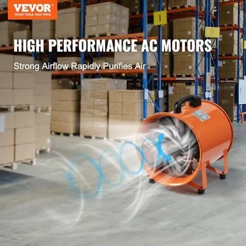Вентилятор Duct Fan Blower 12 Inch 3198CFM 585W Portable — фото лота 2