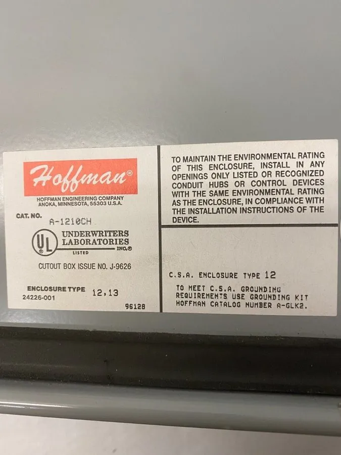 Монтажный шкаф Hoffman A1210CH Enclosure 12 x 10 x 5 Enclosure Only