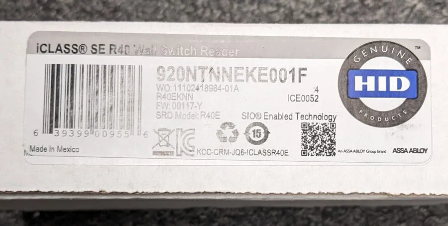 Оборудование видеонаблюдения 3x HID 920NTNNEKE001F iClass er R40 Wall Switch