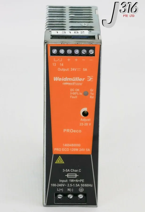 Блок питания Weidmüller 1469480000 PRO ECO DC DIN-Rail Power Supply 120W 24VDC 5