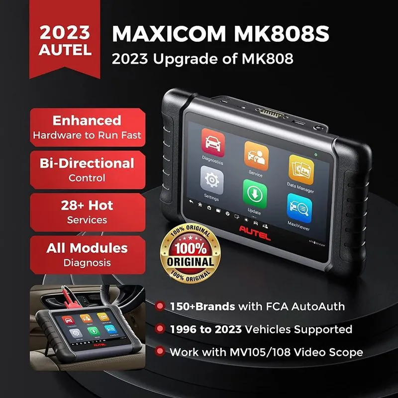 Диагностический сканер Autel MaxiCom MK808K-BT Pro MK808BT PRO OBD2 Diagnostic T — фото лота 2