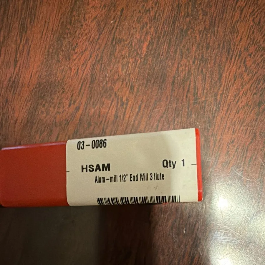 Режущий инструмент HSAM Alum-mill 1/2" 3-Flute Solid Carbide Square End Mill Sin — фото лота 1