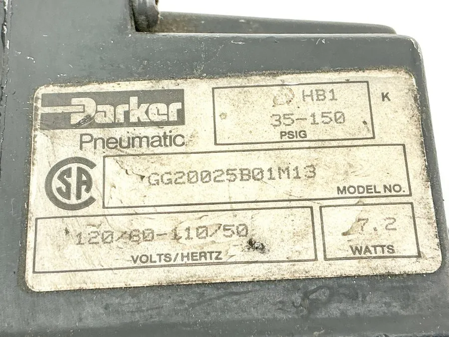 Пневмоцилиндр Parker HHB2005001 Pneumatic Cylinder 35-150PSIG 110/120V 7.2W