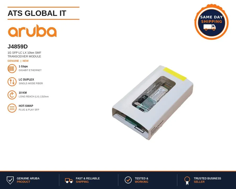 Трансивер Aruba J4859D 1990-4116 1G SFP LC SFP-LX 1310nm 1990-4414 10km SMF opti