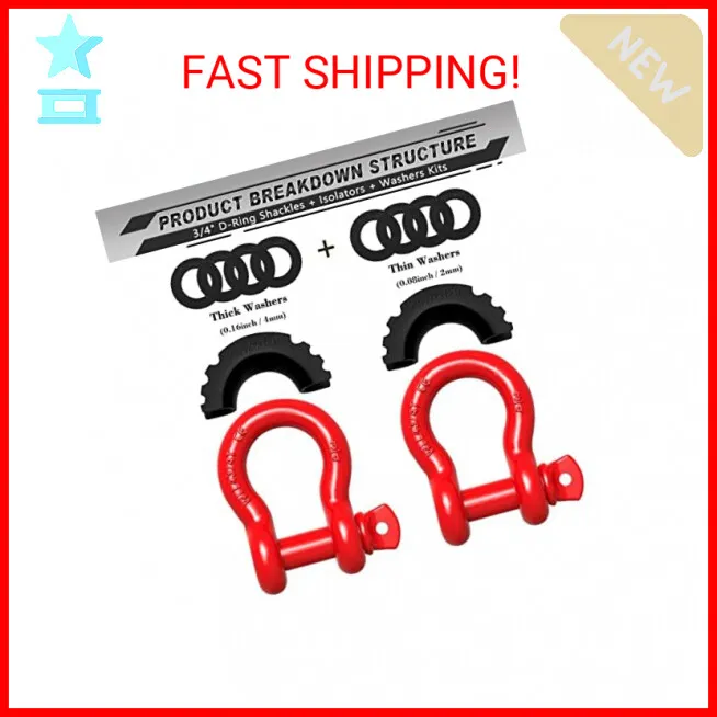 Такелажная скоба D Ring Shackle 3/4" Shackles 41,887Ibs Break Strength Clevis Sh