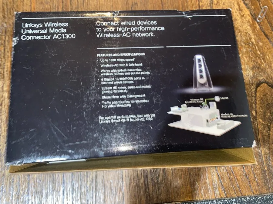 Маршрутизатор CISCO Linksys AC1300 Wireless-AC Universal Media Connector WUMC710