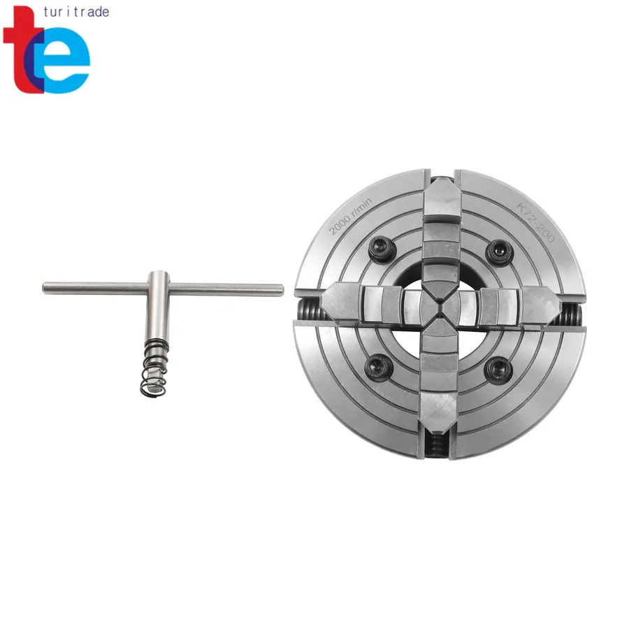 Режущий инструмент K72-200 4-Jaw Lathe Chuck 8" Alloy Steel Self-Centering Chuck