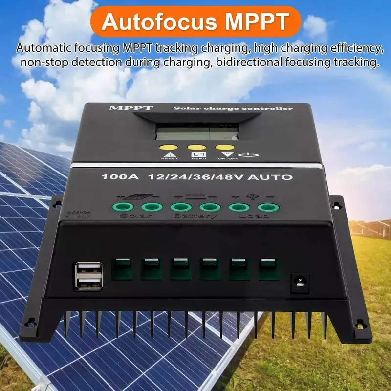 Аккумулятор 2X 4000W 100A MPPT Solar Charge Controller 12V/24V/36V/48V Battery P — фото лота 2
