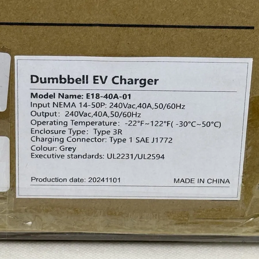 Аккумулятор Level 2 EV Charger 40A J1772 NEMA 14-50 9.6kW GULK E18-40A-01 — фото лота 2