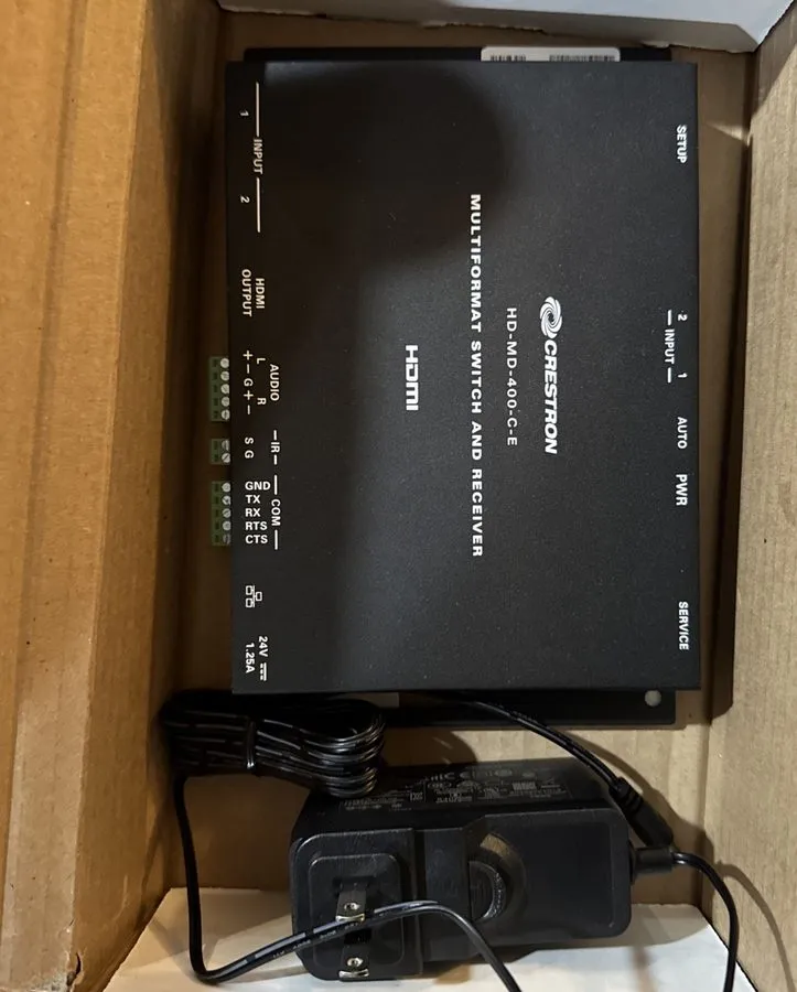 Объектив Crestron HD-MD-400-C-E DM Lite HD Scaling Auto-Switcher HDMI Catx Exten