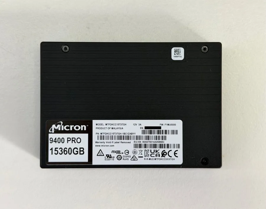 SSD-накопитель Micron MTFDKCC15T3TGH 15.36TB TLC PCI Express 4.0 x4 NVMe RI 2.5i