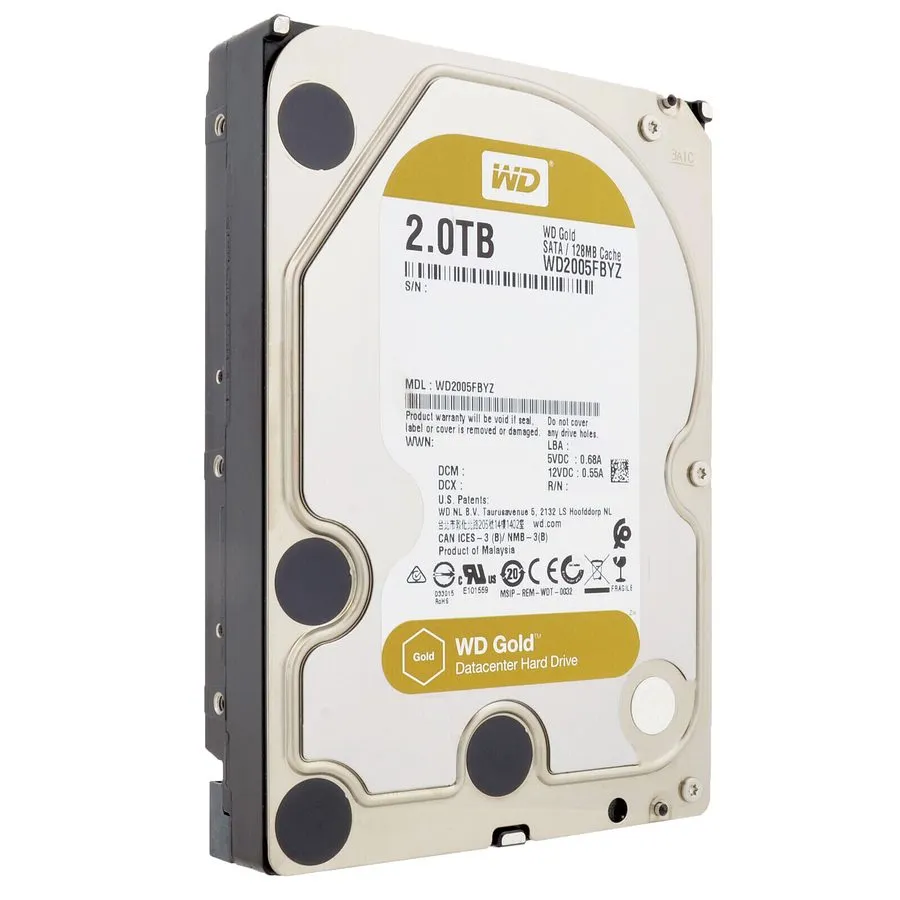 Жёсткий диск Western Digital Gold WD2005FBYZ 2TB 7200RPM 128MB SATA III 3.5" HDD — фото лота 1