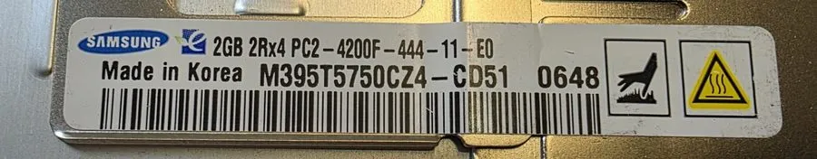 Модуль памяти Samsung M395T5750CZ4-CE61 2GB 2RX4 PC2-4200F Servers/Workstations  — фото лота 1