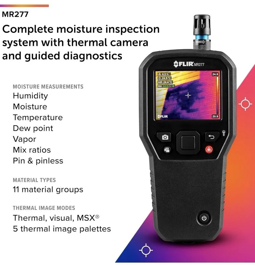 Тестер FLIR MR277 Building Inspection System Moisture Hygrometer w/ MSX IR Camer